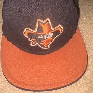 Vintage El Paso Diablos Hat The Game Pro GameTek Black Orange Bandit Logo
